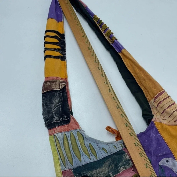 Boho Crossbody Bag made in Nepal *flaw* 3494 - Picture 8 of 9